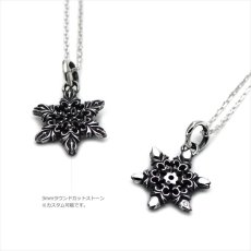 ユリ スノーフレーク 雪の結晶 デザイン シルバー925 ペンダント ネックレス【cooldust | クールダスト】